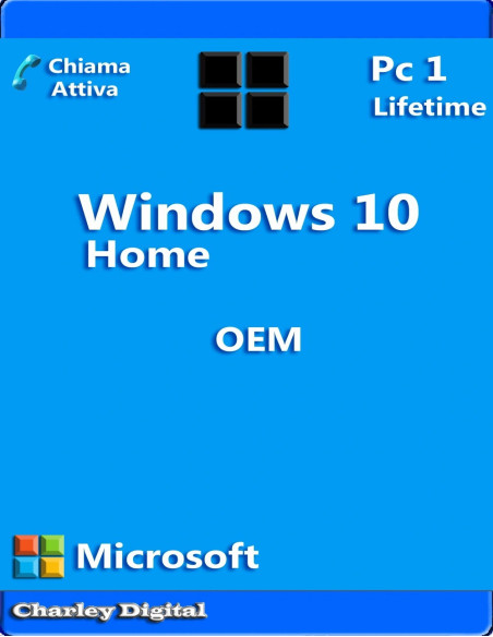 Microsoft Windows 10 Home OEM 1 PC Licencia de por vida