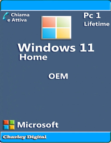 Microsoft Windows 11 Home Oem 1 Pc Una  Key Licenza Esd a Vita