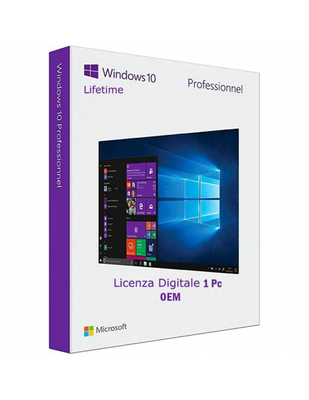 Microsoft Windows 10 Pro OEM 1 Pc 1 Key Licenza Esd A Vita
