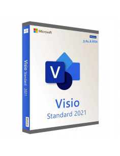 Microsoft Visio 2021 Standard LTSC 3 Pc Una  Key Licenza Esd a Vita