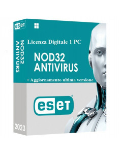 Eset Antivirus NOD32 Aggiornamenti Gratuiti 1 Pc Una Licenza 1 Anno