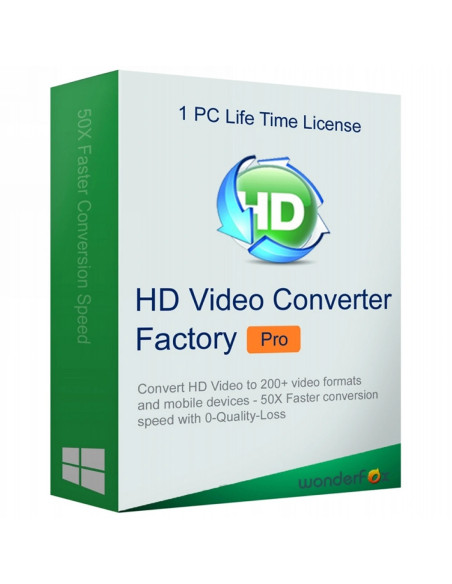 HD Video Converter Factory Pro 1 PC Licencia vitalicia