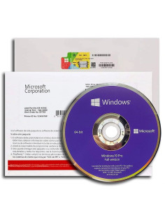 Microsoft Windows 10 Pro de 32 bits y 64 bits OEM Pack DVD ITA