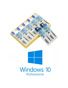 Microsoft Windows 10 Pro de 32 bits y 64 bits COA Blue Premium 1 PC Licencia vitalicia