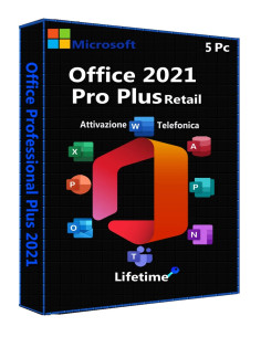 Microsoft Office Pro Plus 2021 Retail 5 PC 1 Licencia
