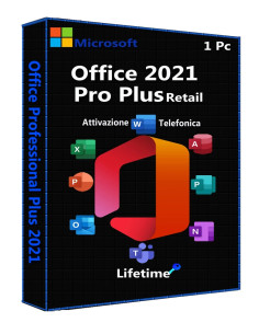 Microsoft Office Pro Plus Retail Ltsc 2021 1 Pc 1 Key Licenza Esd