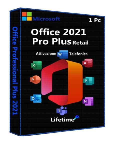Microsoft Office Pro Plus 2021 Retail 1 PC 1 Licencia