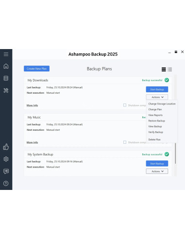 Ashampoo Backup 2025 1 PC 1 Lifetime License