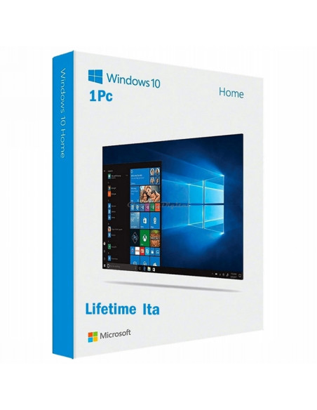 Microsoft Windows 10 Home Retail ITA 1 Pc Una  Key Licenza Esd a Vita