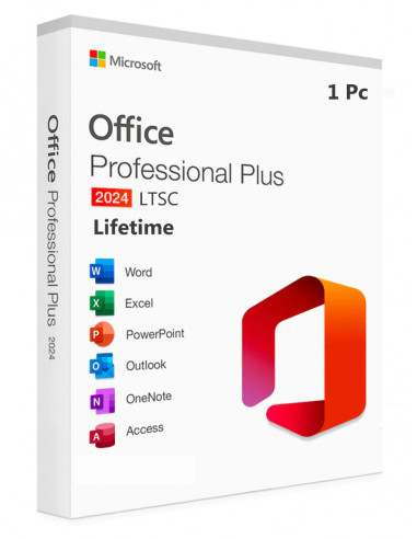 Microsoft Office 2024 Pro Plus para 1 PC Licencia vitalicia